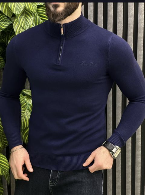 Kişilər üçün sviter 11130, göy, pambıq, ölçü 3XL — Bakı