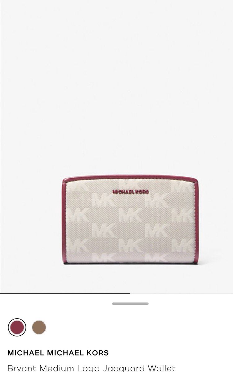 Portmone "Michael Michael Kors – Bryant Medium Logo Jacquard" — Şəxsi əşyalar, Bakı (2)