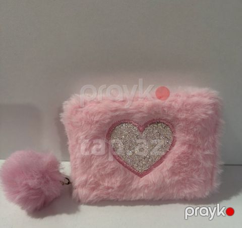 Pembe peluş pəhləvan pəlosi gümüş ürəkli — Bakı