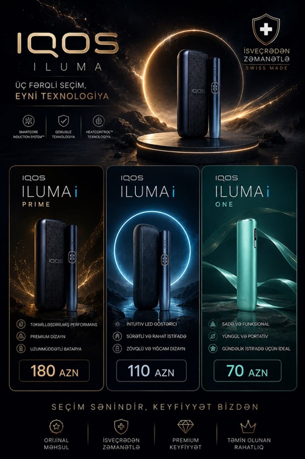 Iqos Iluma – üç fərqli seçim, eyni texnologiya Texnologiyalar — Elektronik siqaretlər, Bakı