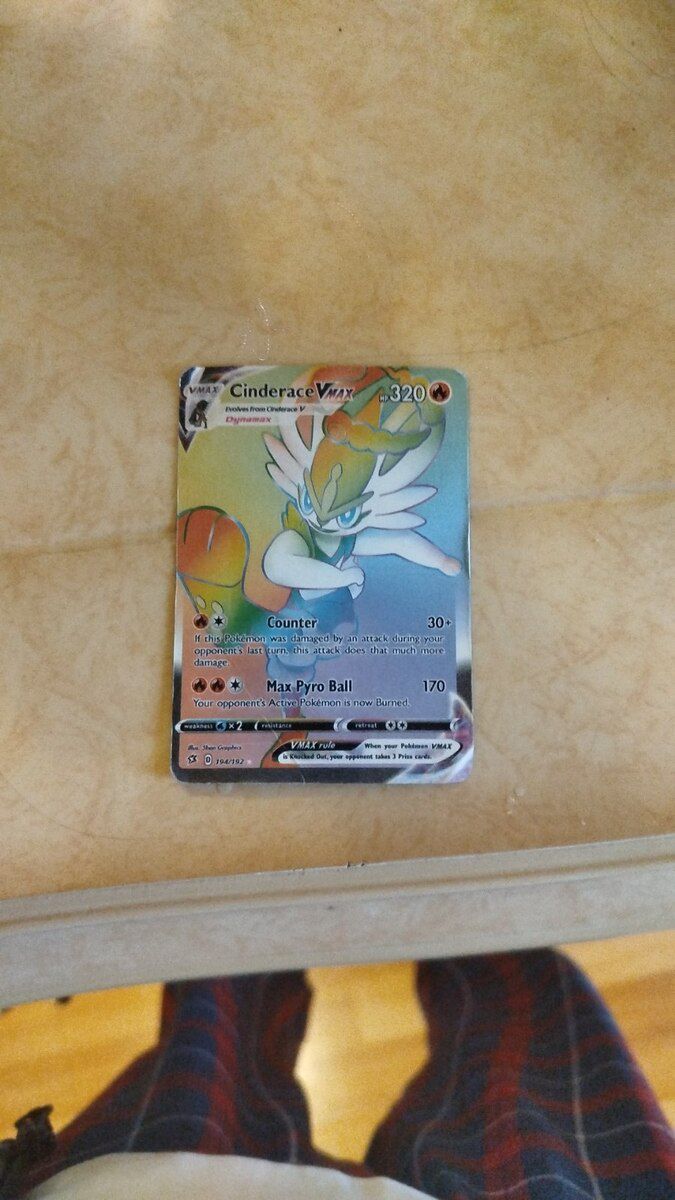 Pokémon kartı Cinderace Vmax Secret Rare 194/19 — Kolleksiyalar, Bakı