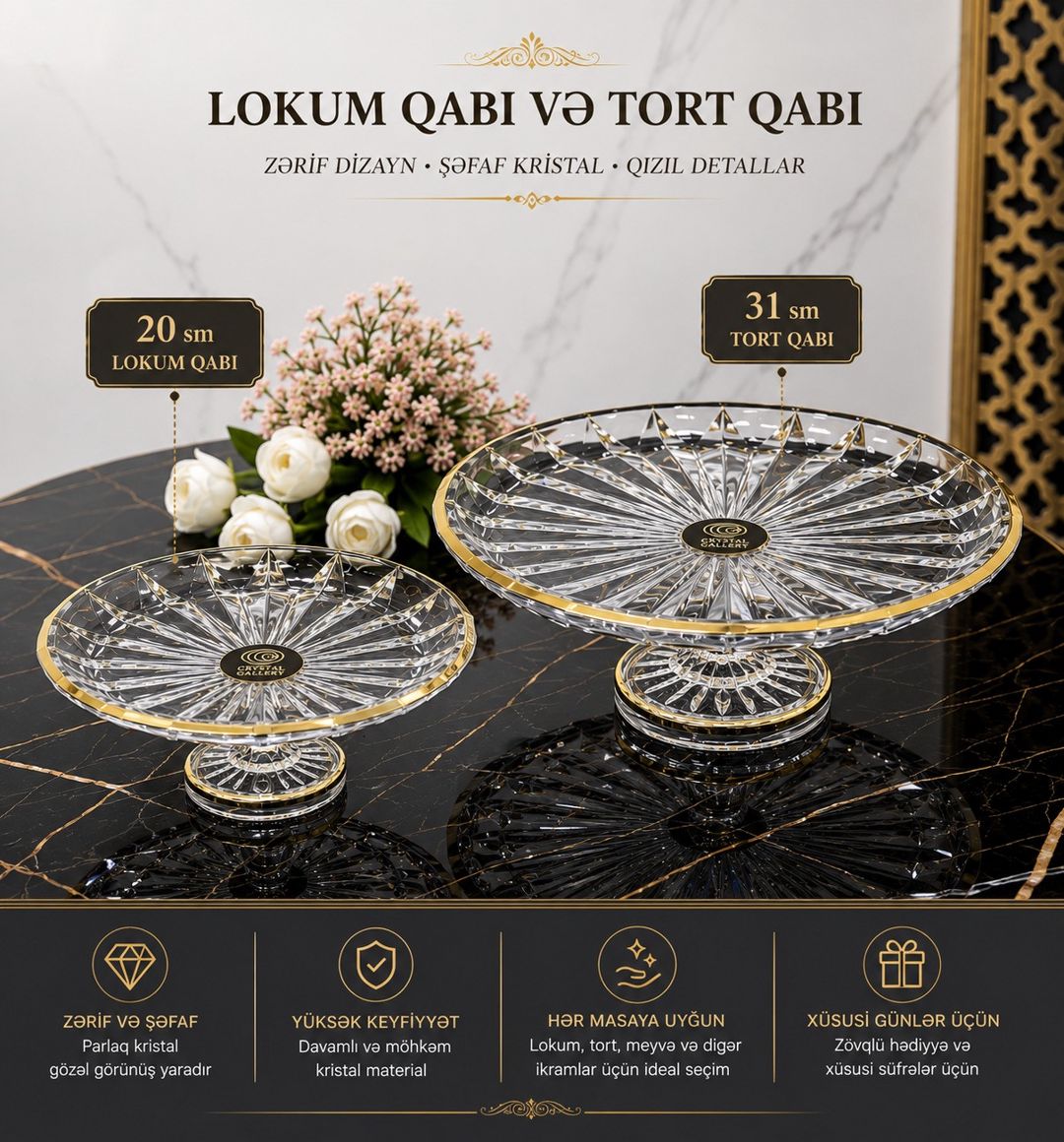 Dəst 1499, şüşə, şəffaf, 2 parça — Mallar, Bakı