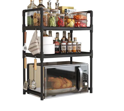Etajerka, ABS plastik, Qara, 71x48x26 sm — Bakı