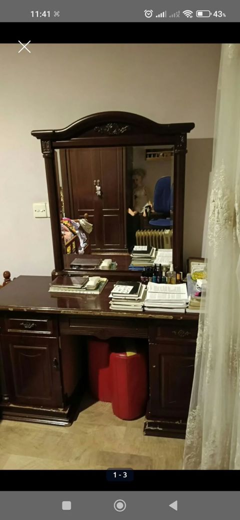 Klassik üslubda taxta tuşlu vizaj/komod konsolu - Material: tünd — Bakı