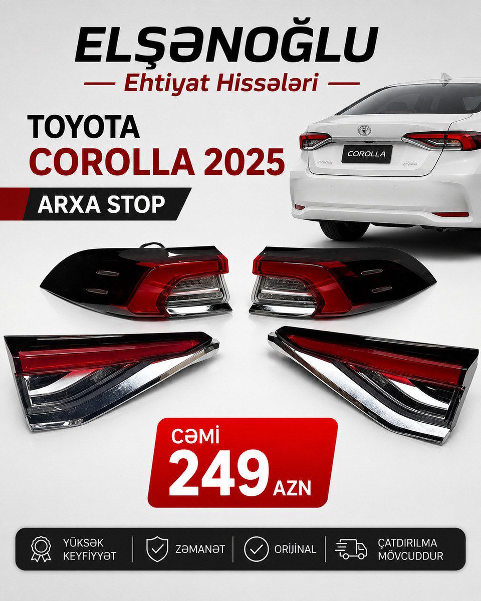 Toyota Corolla 2024-2025 arxa stopu — Ehtiyat hissələri və aksesuarlar, Bakı