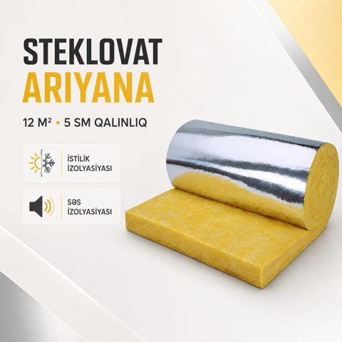 Steklovat Ariyana izolyasiya materialı 12 m² — Bakı