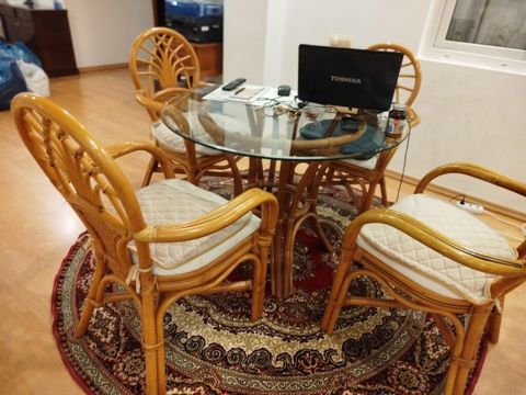 Qonaq otağı üçün, İşlənmiş, Yumru masa, 4 stul — Bakı