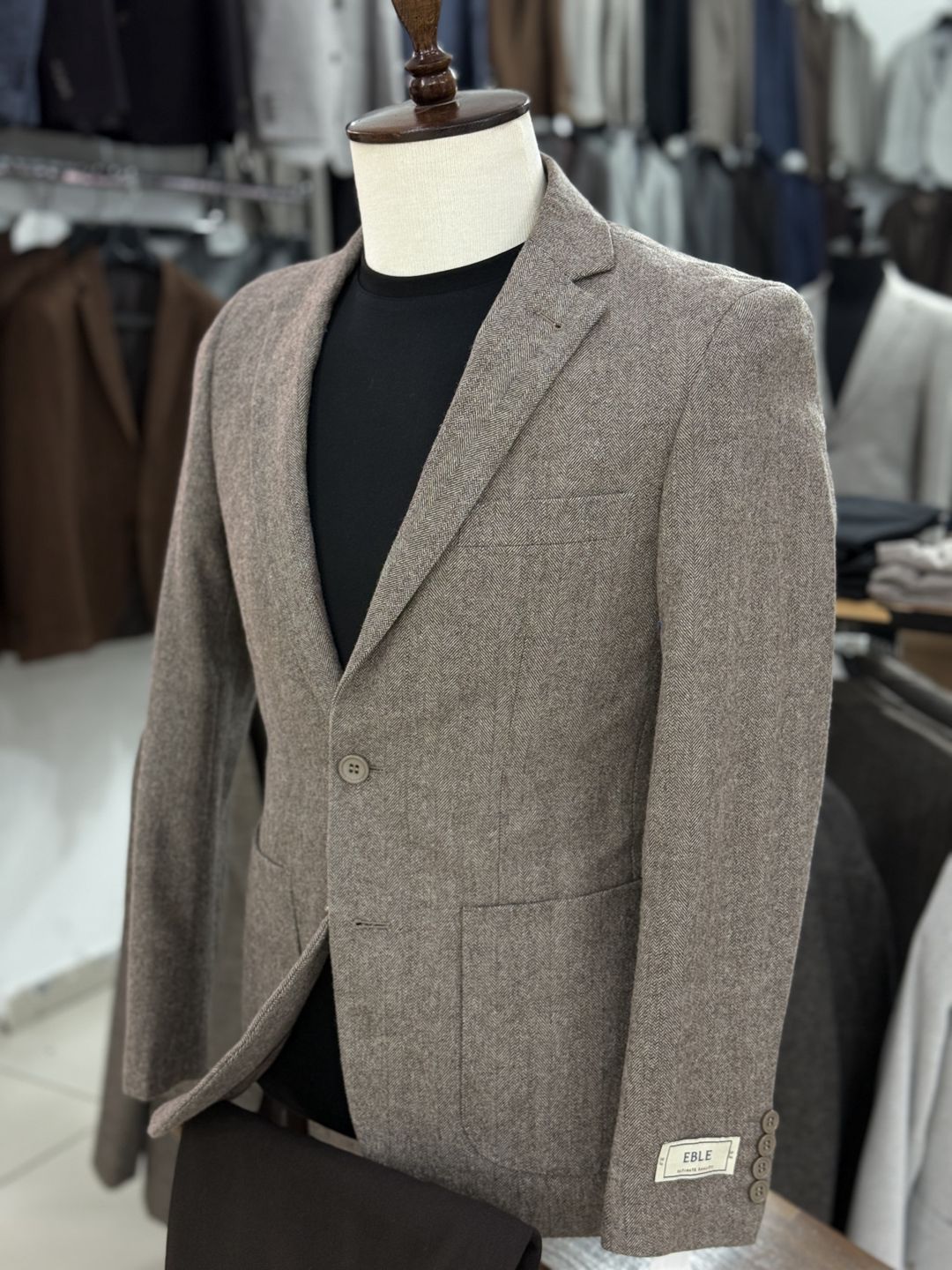 Kişi pencəyi No brand, Qəhvəyi, Yun, 50 ölçü — Mallar, Bakı (3)