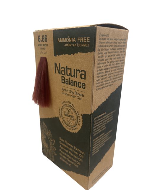 Krem-boya oksidləşdirici ilə saçlar üçün Natura Balance N6.66 — Bakı