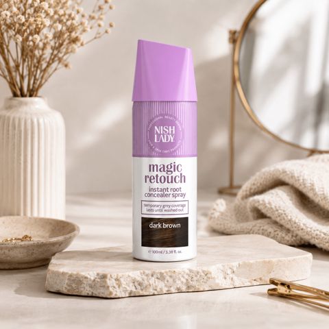 Ton dəyişdirən sprey Nishlady Magic Retouch Dark Brown 100 ml — Bakı