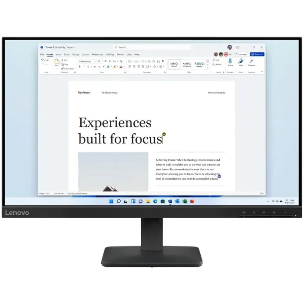 Lenovo L24-4e 23.8" FHD 100Hz – IPS Monitor, Anti‑glare, Ev və İş — Monitorlər, Bakı (3)