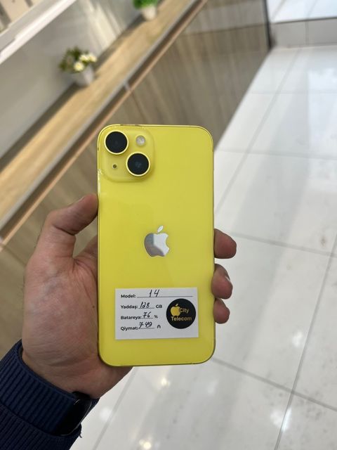 Apple iPhone 14 Yellow 128GB/6GB — Bakı