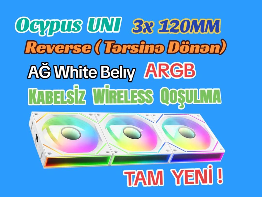 Ocypus Unı-fan 3x Argb White — Kompüterlər və noutbuklar, Bakı