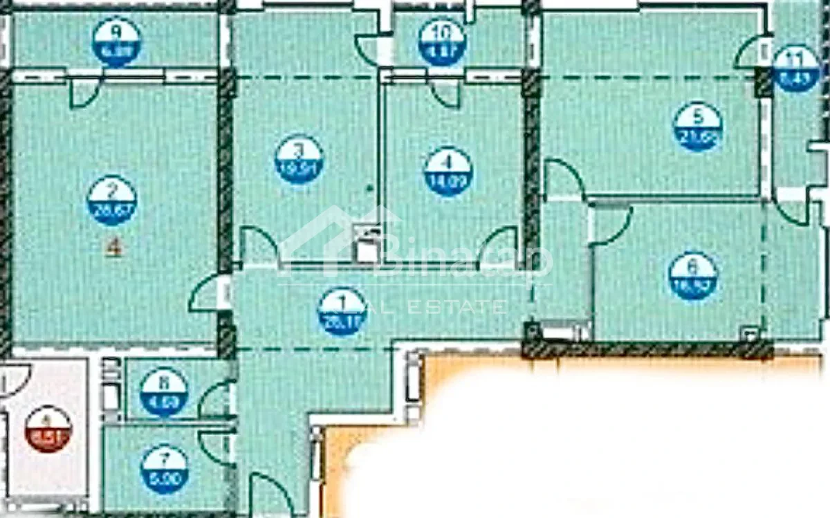 Satılır 4 otaqlı yeni tikili 153 m², Lökbatan qəsəbəsi, Qaradağ rayonu — Mənzil, Bakı (2)