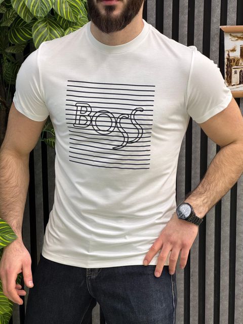 Futbolka kişilər üçün BSS, ağ, pambıq, ölçü 3XL — Bakı