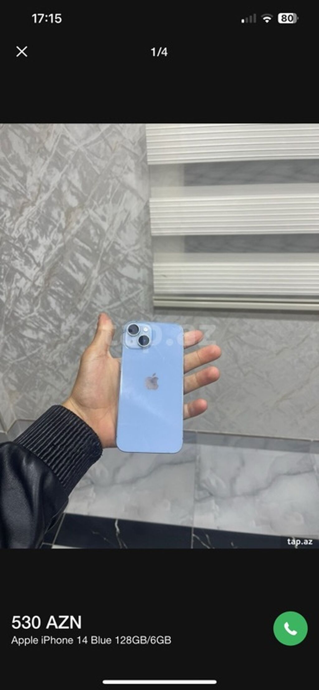 IPhone 14, 128 GB, Mavi — Apple iPhone, Bakı