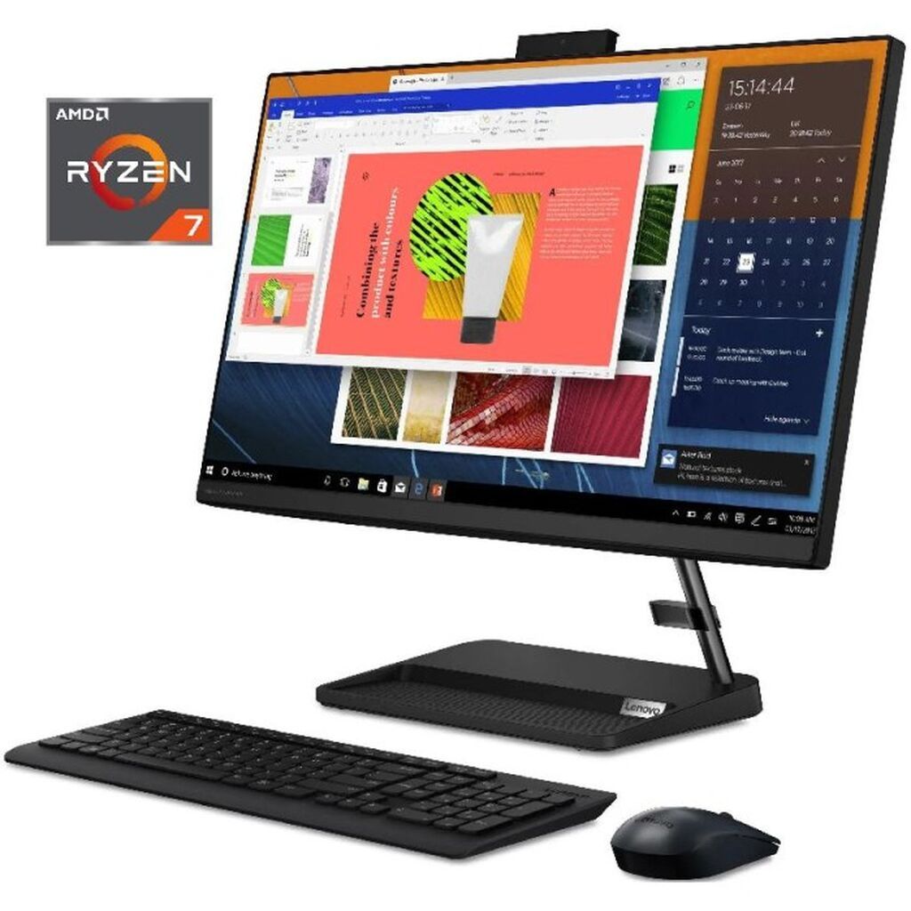 Lenovo IdeaCentre AIO 5 24ALC6 – Ryzen 7 5700U monoblok, 23.8″ FHD IPS — Masaüstü kompüterlər, Bakı (2)