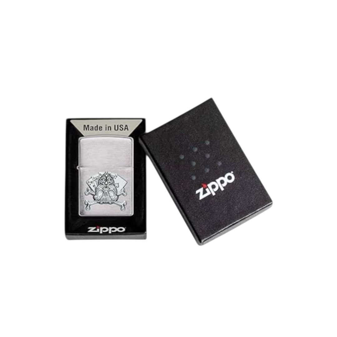 Alışqan Zippo Card Skull Design, Brushed Chrome — Şəxsi əşyalar, Bakı (3)