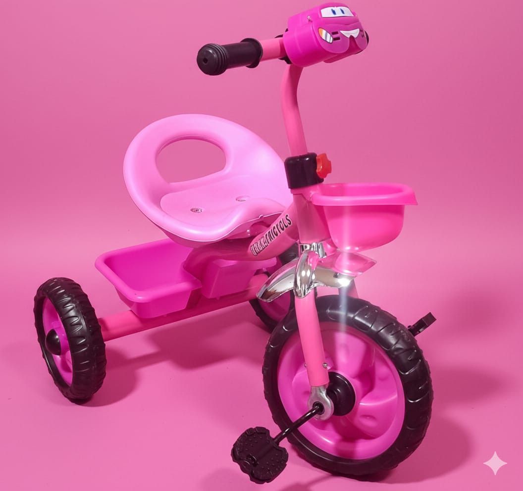 Uşaq üçtəkərli velosiped Princess Pink VP088, səbətli, çəhrayı — Mallar, Bakı (2)