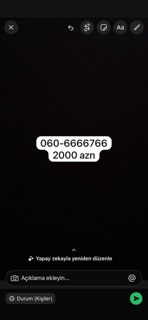 Premium qızıl nömrə satılır: 060-6666766 Xüsusiyyətlər: - Asan yadda — Bakı