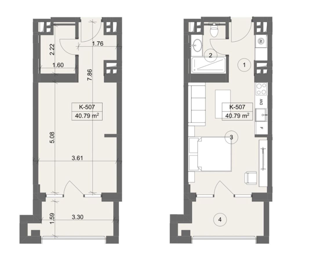 Satılır 1 otaqlı yeni tikili 41 m² — Mənzil, Bakı (2)