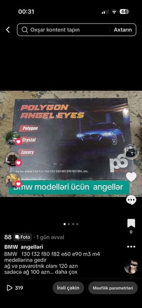 BMW “Angel Eyes” işıq halqaları – Polygon Angel Eyes Uyğunluq: - BMW — Bakı