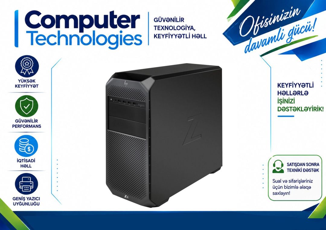 Computer Desktop HP Z4 G4 Workstation (1JP11AV) — Masaüstü kompüterlər, Bakı