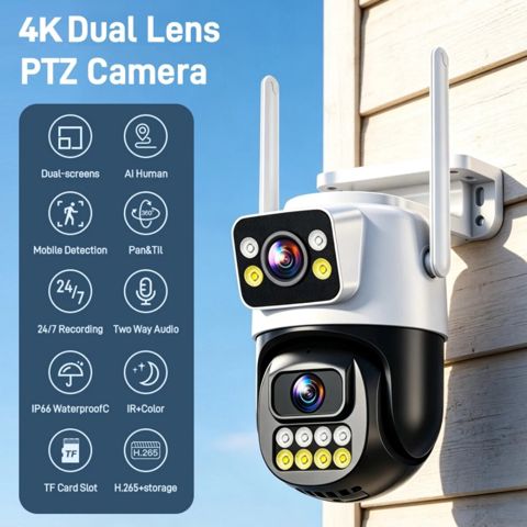 2 kamera WiFi PTZ360° simsiz kamera 8mp/4k — Provision Electronics