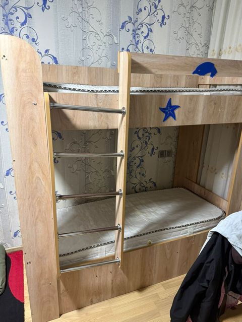 Oğlan və qız üçün, İşlənmiş, Çarpayı, Matras ilə, Siyirməsiz, MDF — Xırdalan