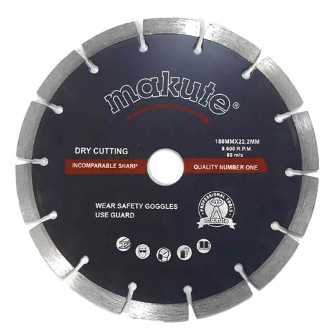 Makute Almaz Disk (180/22 mm) – Turbo (Kəsikli) Beton və Daş Kəsən — Bakı