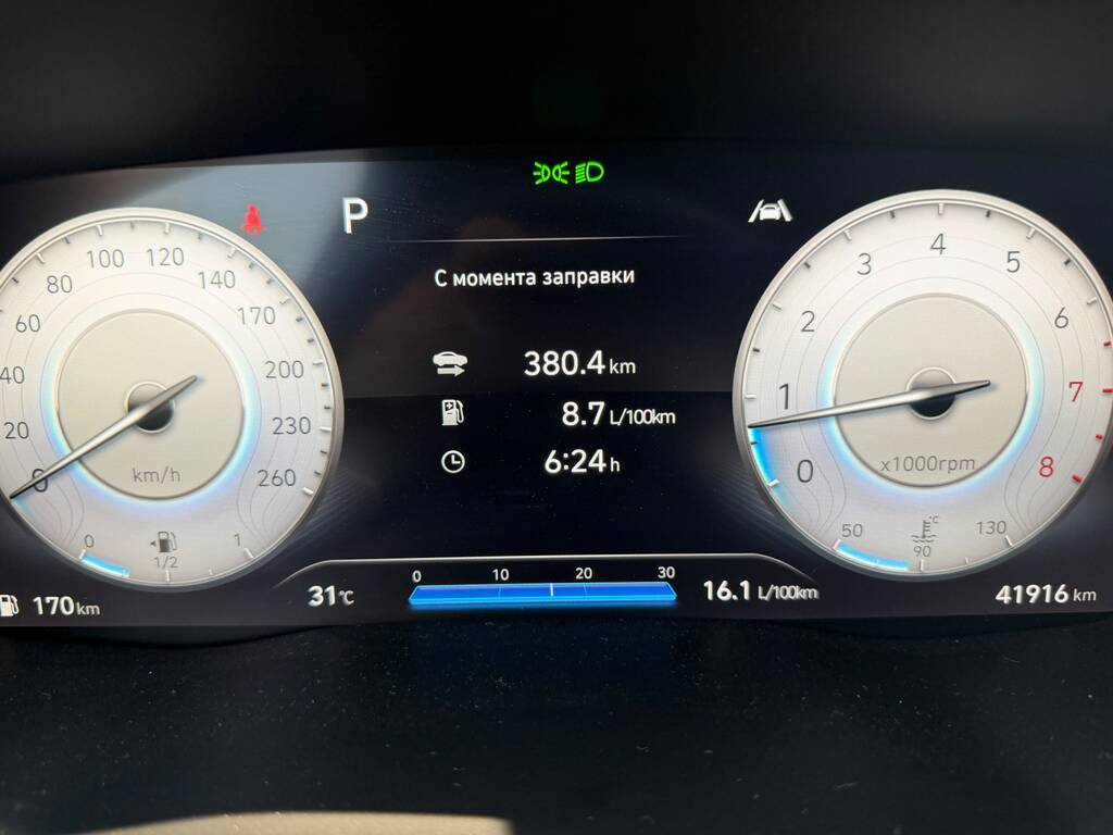 Hyundai Santa Fe, 2.5 L, 2021 il, 42 000 km — Avtomobillər, Bakı (7)