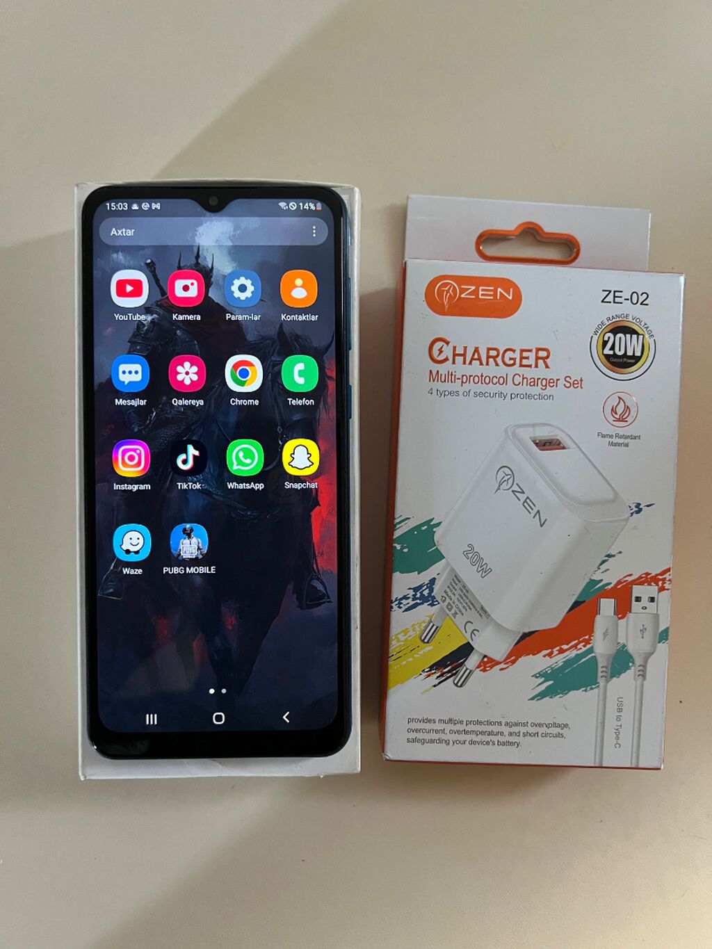 Samsung Galaxy A02, 32 GB, rəng - Göy, Sensor — Samsung, Bakı (6)