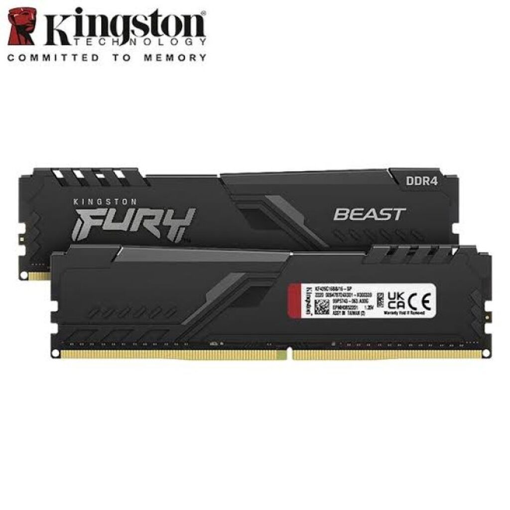 Kingston Fury Beast KF432C16BB/8 – 8GB DDR4 masaüstü operativ yaddaş — Operativ yaddaş, Bakı (2)