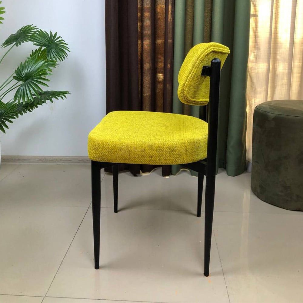 Stul Delgroup Moka Standart, sarı, ağac/dəmir/parça, 46x46x84 sm, 180 kq - Delgroup1175 — Stullar, Bakı (2)