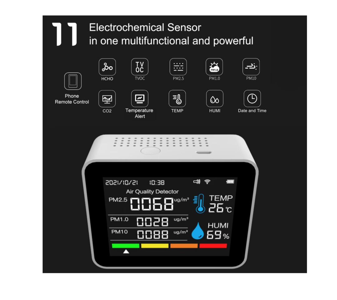 Hava təmizliyini ölçən Wifi "Air Quality Monitor 12in1" — Ağıllı ev və təhlükəsizlik, Bakı (3)
