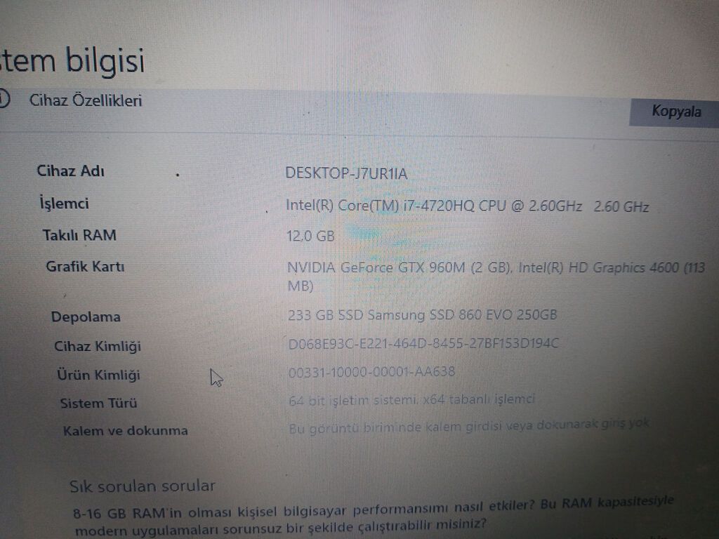 İşlənmiş Lenovo IdeaPad, 15.6 Intel Core i7, 256 GB, Pulsuz çatdırılma, Ödənişli çatdırılma — Lenovo, Bakı (7)