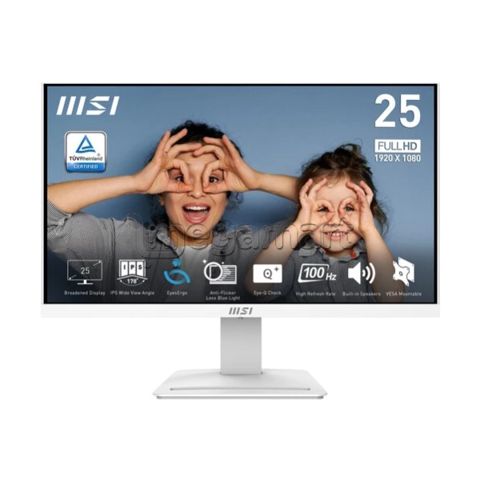 Monitor MSI PRO MP253W White,24,5",Flat,100Hz,1ms,300 nits — 265 ₼ · Bakı · ASUS Monitor MSI PRO MP253W White,24,5",Flat,100Hz,1ms,300 nits — Bakı