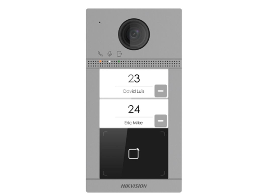 2 Mənzilli IP Video Domofon Çağırış Paneli Hikvision DS-KV8213-WME1(C) — Ağıllı ev və təhlükəsizlik, Bakı (2)