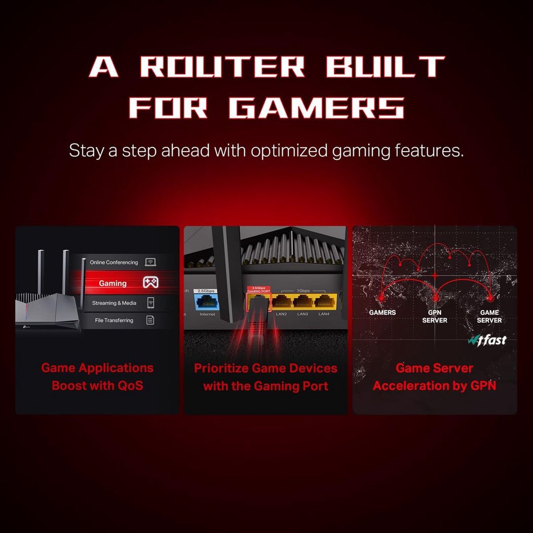 TP-Link Archer GE400 Wi-Fi 7 Gaming Router — Şəbəkə və server avadanlığı, Bakı (4)