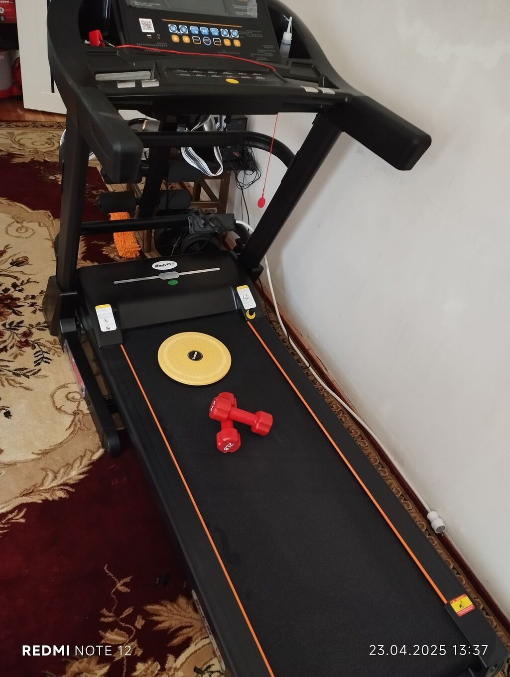 BedyFit elektrik qaçış trenajoru - Geniş LCD panel: sürət, vaxt — Koşu simulyatorları, Bakı (3)