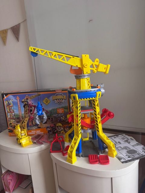 Строительная башня с краном и фигуркой Крепыша PAW Patrol Rubble & Crew — Bakı