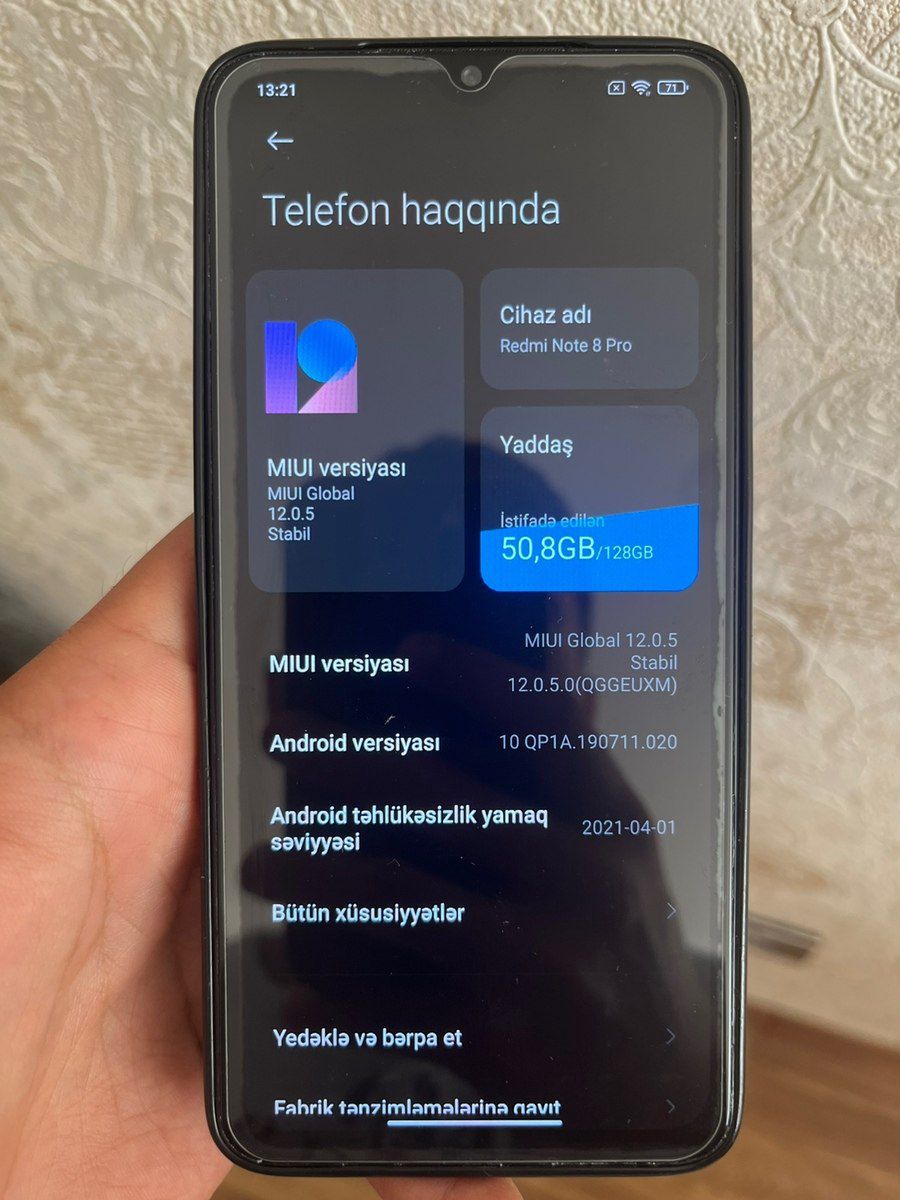 Xiaomi Redmi Note 8 Pro Midnight Blue 128GB/6GB — Smartfonlar, Bakı (4)