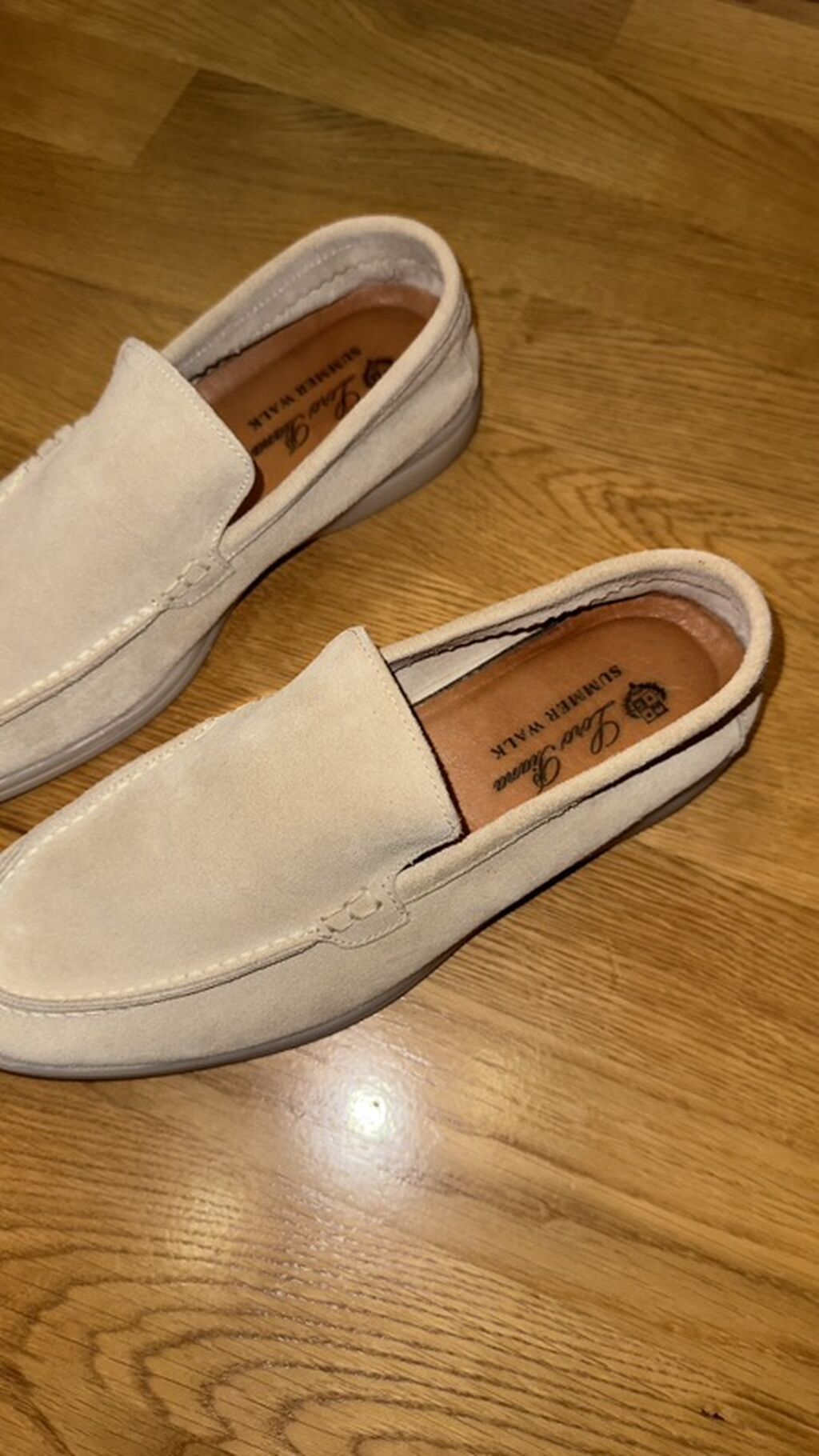 Loafer tipli kişi ayaqqabısı – Loro Piana Summer Walk -Təmiz ceyran — Ayakkabılar, Bakı (3)