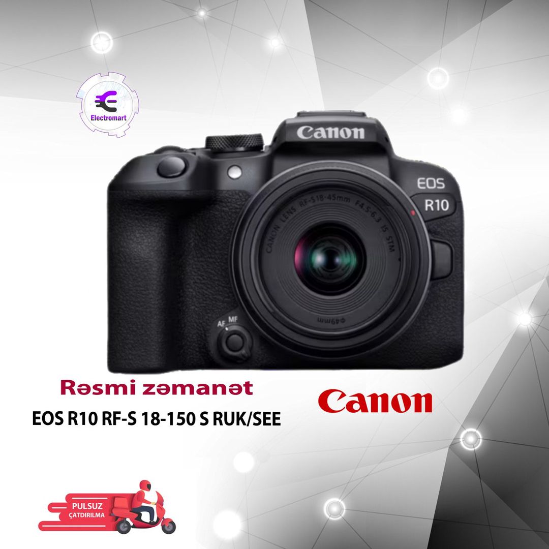 Fotoaparat D.cam EOS R10 RF-S 18-150 S Ruk/see — Foto və video texnikası, Bakı