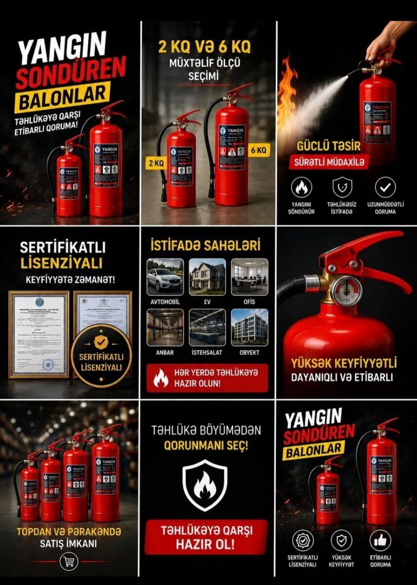Yanğınsöndürmə balonları — Ağıllı ev və təhlükəsizlik, Bakı (6)