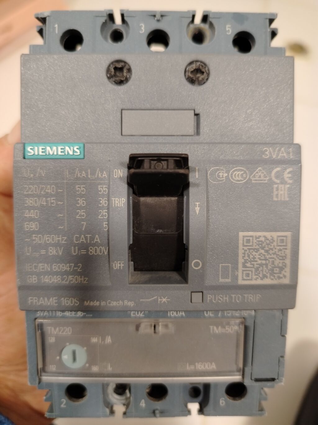 Siemens Elektrik avtomat, 3 faza — Keçici avadanlıqlar, Xırdalan (5)