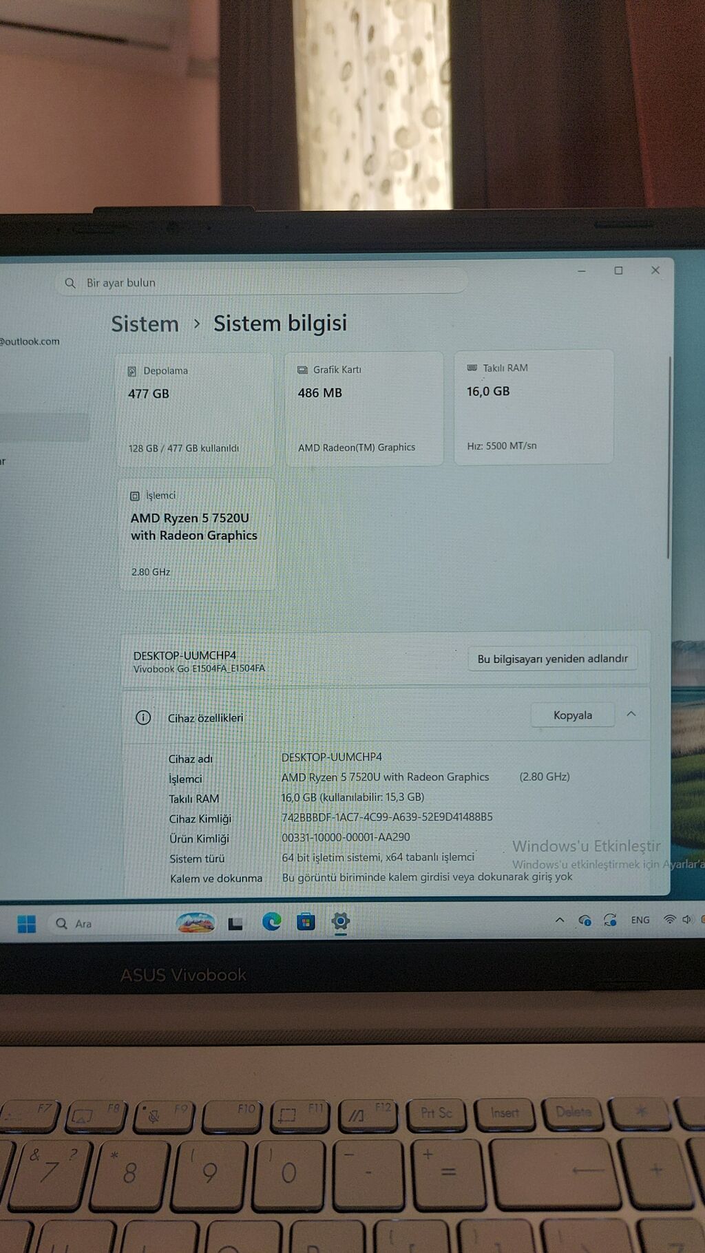 ASUS VivoBook 15 noutbuku - Ekran: 15.6" Full HD (1920x1080), nazik — Asus, Kürdəmir (5)