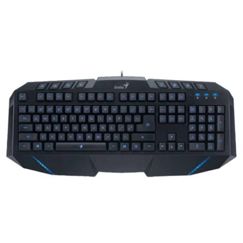 Genius KB-G265 USB Gaming Klaviatura – Mavi İşıqlandırma, 2× USB Hub — İbay Az — Computers & Laptops