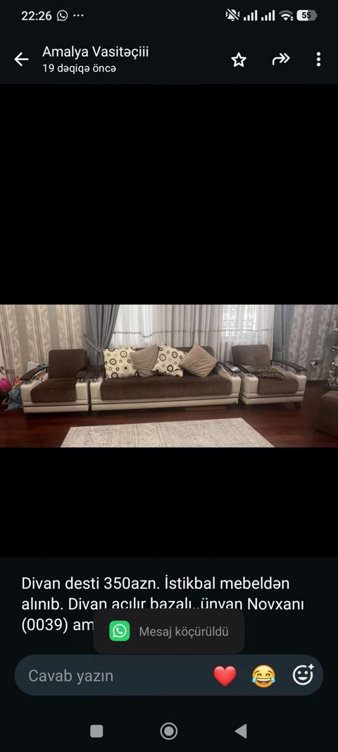 Divan desti 350azn. İstikbal mebeldən alınıb. Divan açılır — 350 ₼ · Bakı · Yumşaq mobilya dəstləri Divan desti 350azn. İstikbal mebeldən alınıb. Divan açılır — Bakı