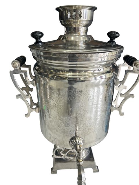Restavrasiya olunmuş samovar SE-4764, latun, gümüşü, 40 L — Bakı